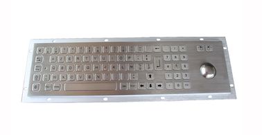 IP65 rear panel mounted metal steel keyboard with trackball and numeric keypad